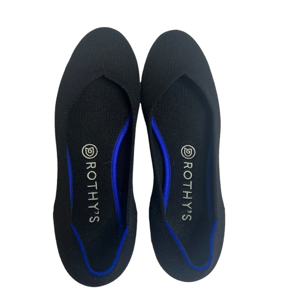Rothy’s black round toe ballet flats Sz 8.5